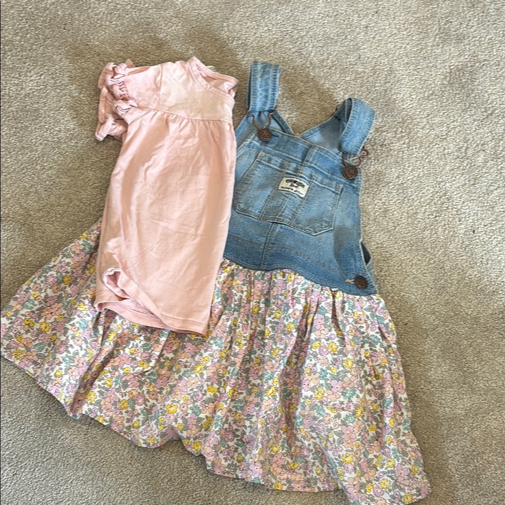Overall Dress with Matching Shirt 3T